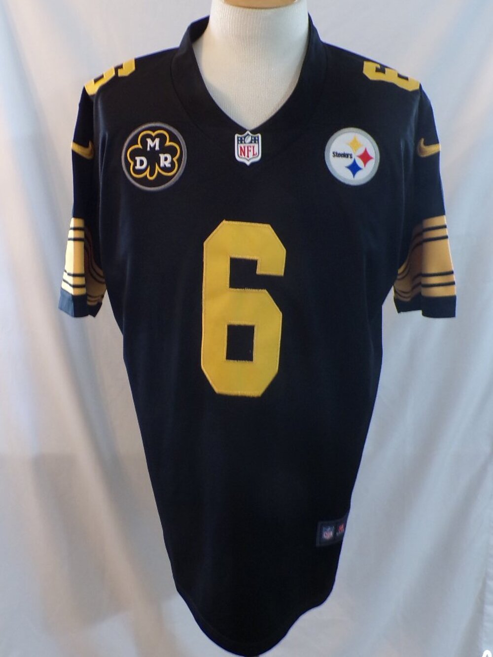 NIKE PITTSBURGH STEELERS #6 CHAMPIONSHIPS  " SIX BURGH "  W/SHAMROCK DMR PATCH